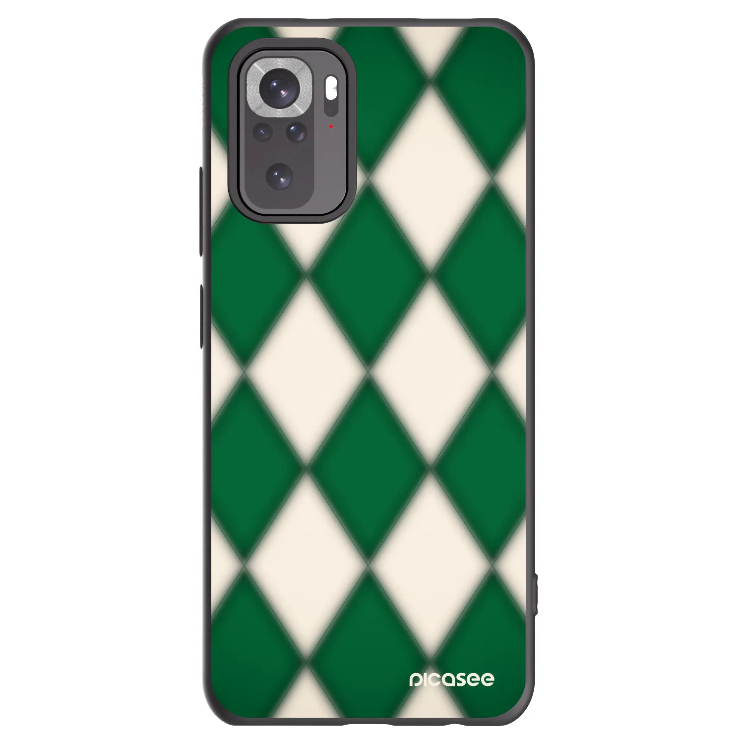 Picasee silikonowe czarne etui na Xiaomi Redmi Note 10 - Emerald Diamond