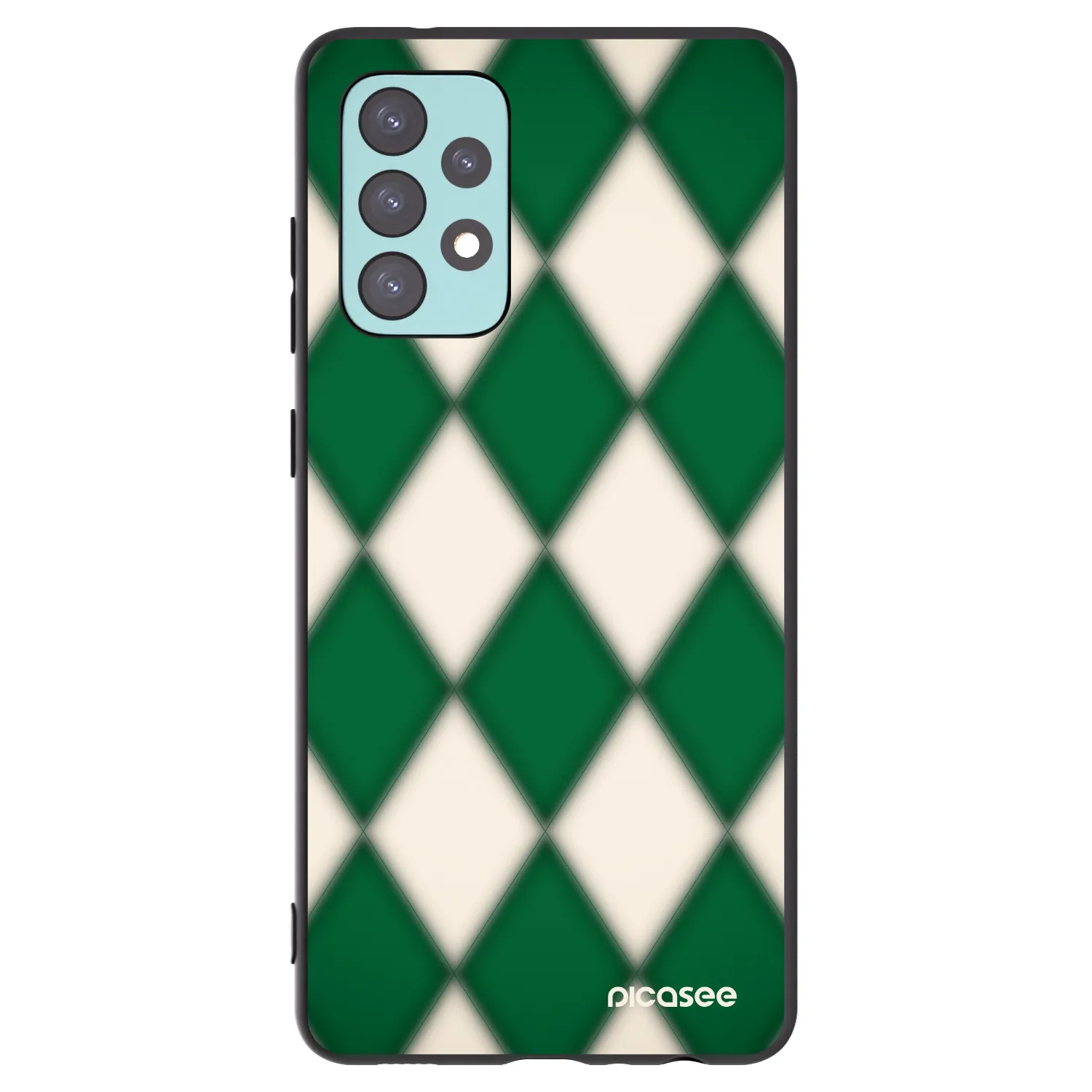 Picasee silikonowe czarne etui na Samsung Galaxy A72 A725F - Emerald Diamond