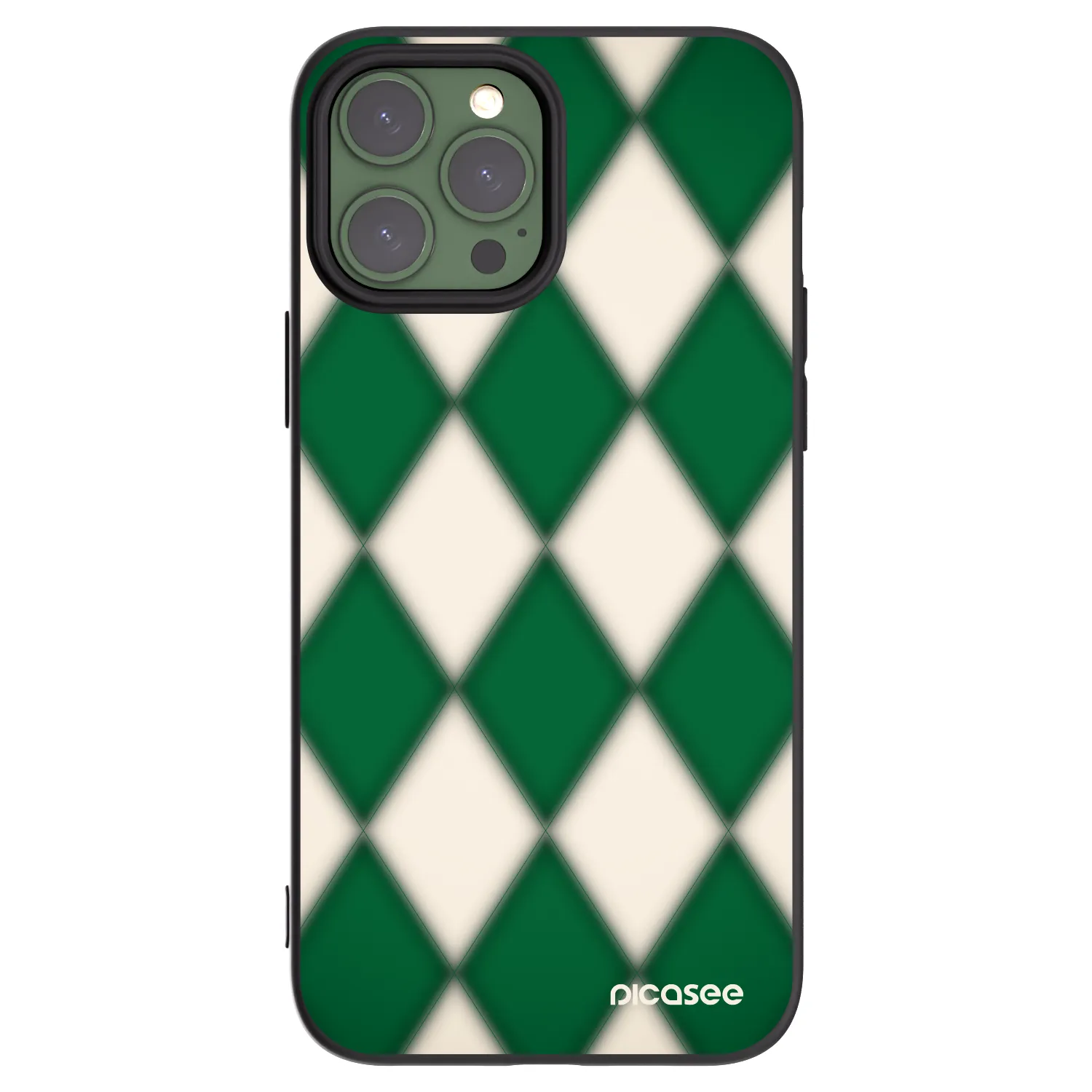 Picasee silikonowe czarne etui na Apple iPhone 13 Pro Max - Emerald Diamond
