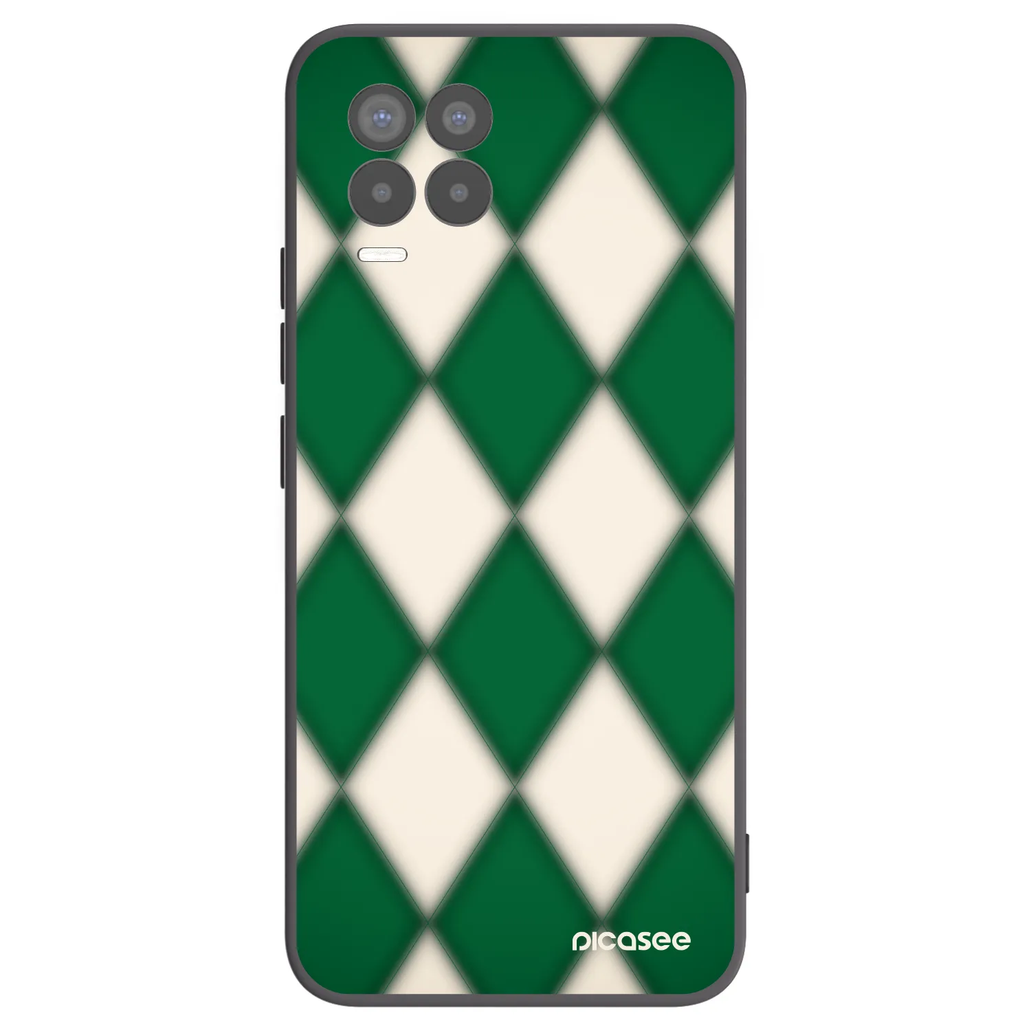 Picasee silikonowe czarne etui na Realme 8 Pro - Emerald Diamond