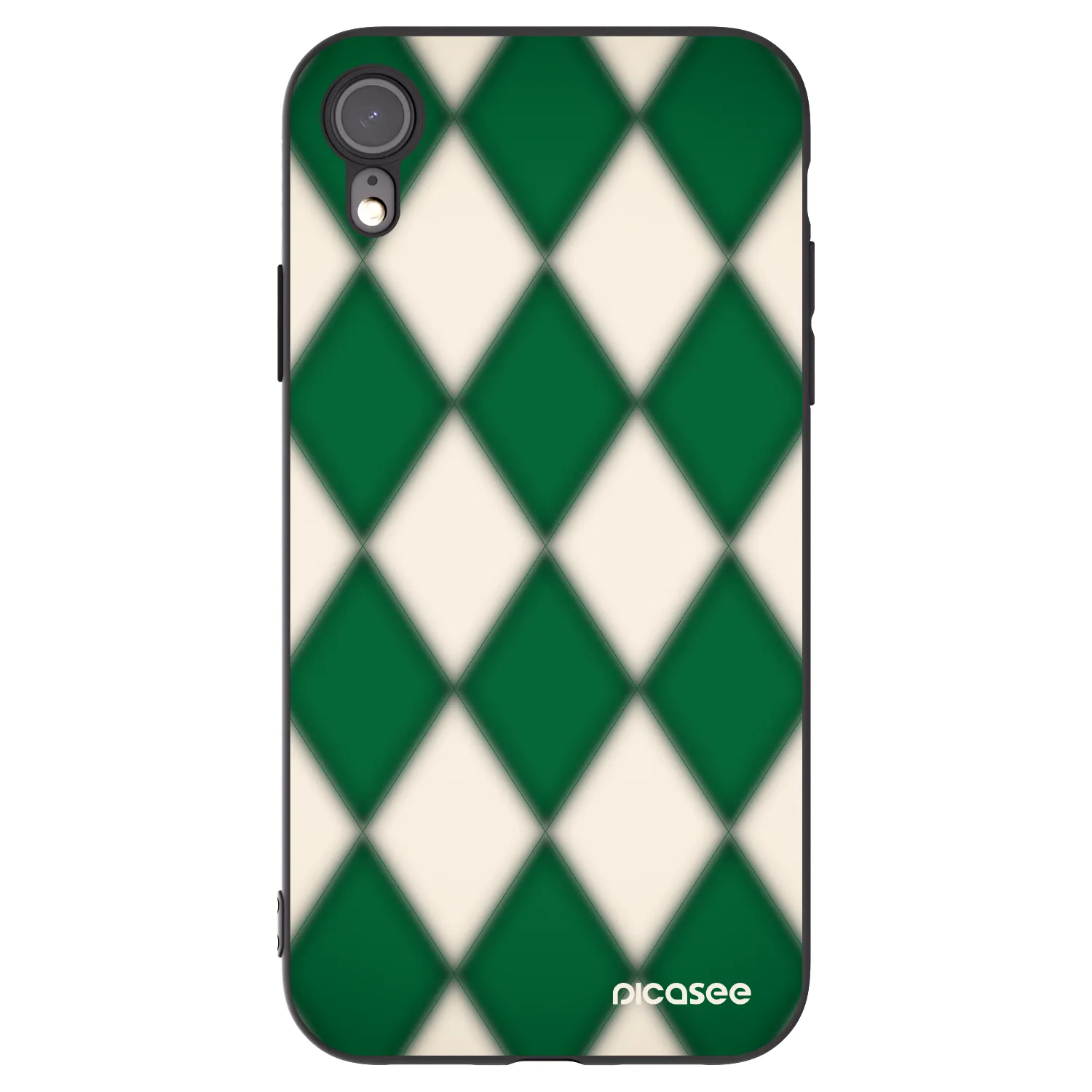 Picasee silikonowe czarne etui na Apple iPhone XR - Emerald Diamond