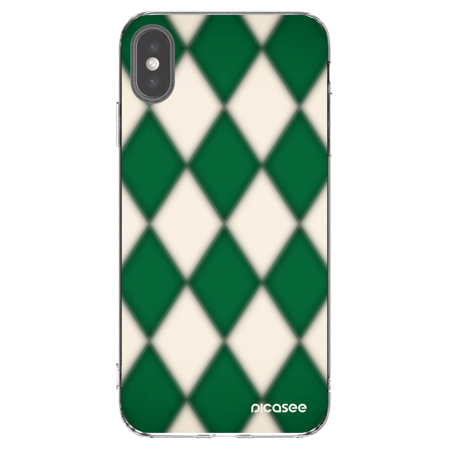 Picasee silikonowe przeźroczyste etui na Apple iPhone XS Max - Emerald Diamond