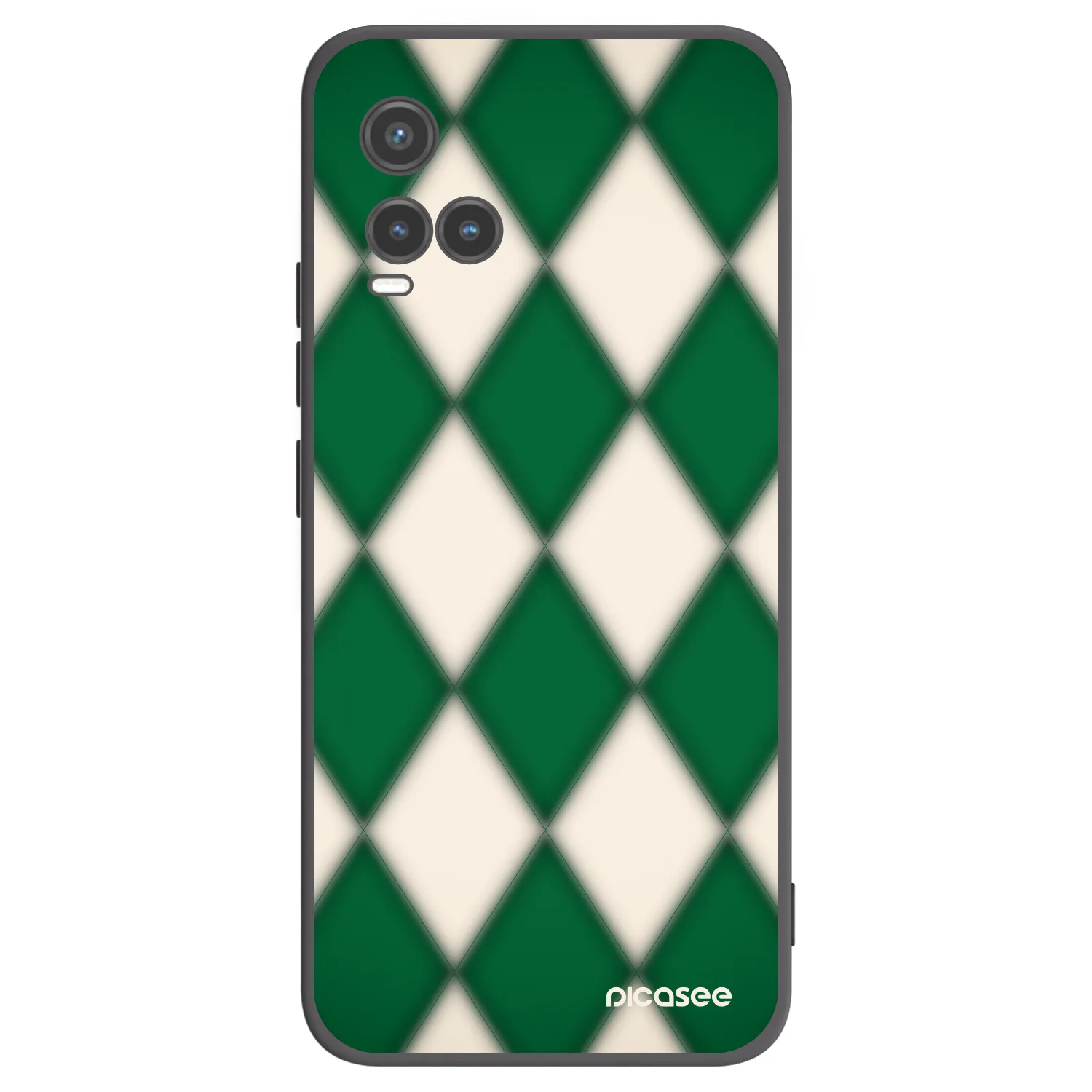 Picasee silikonowe czarne etui na Vivo Y33s - Emerald Diamond