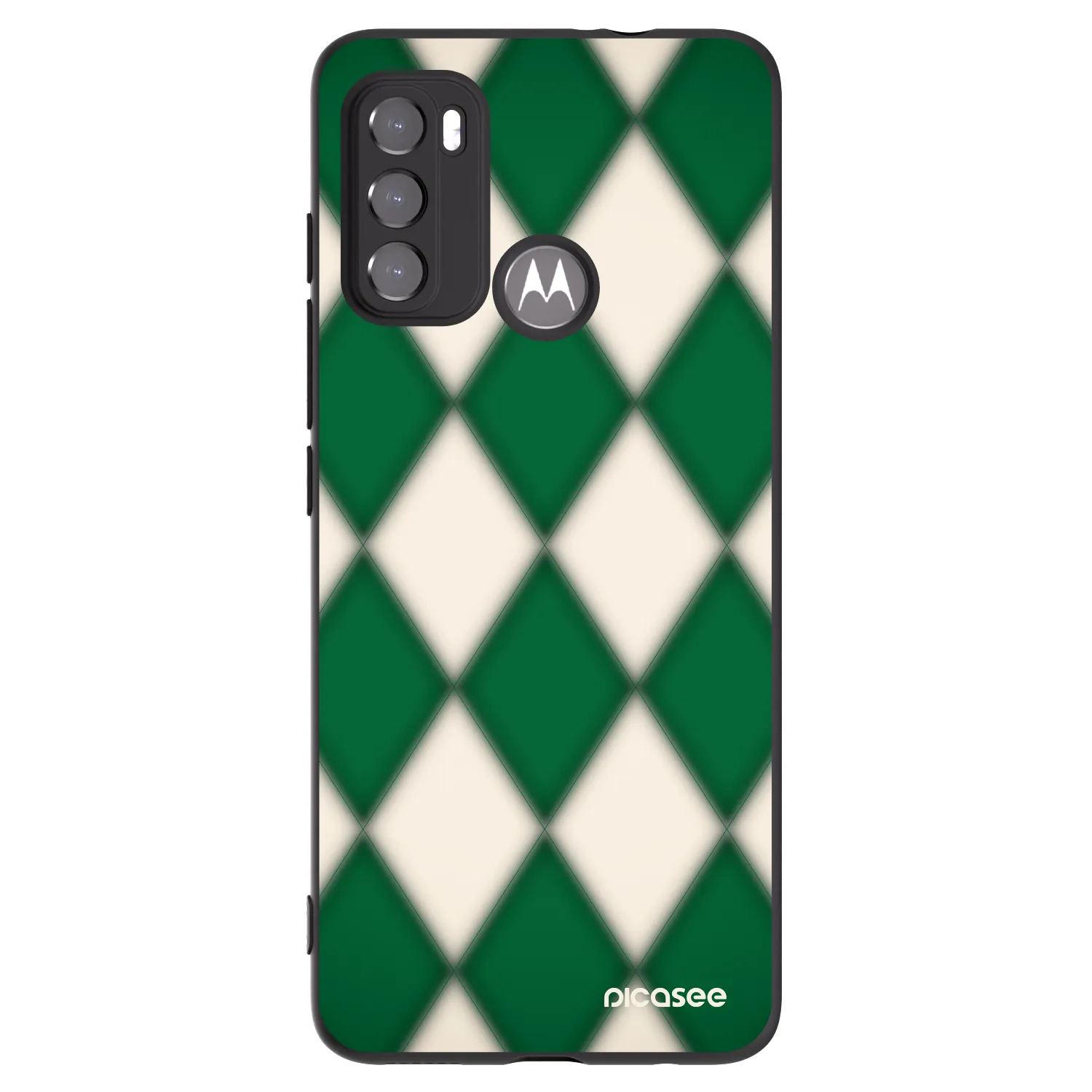 Picasee silikonowe czarne etui na Motorola Moto G60 - Emerald Diamond