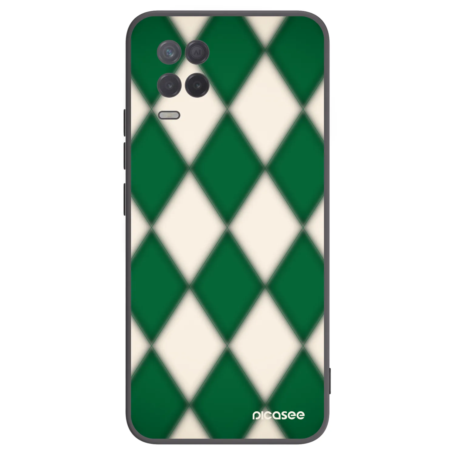 Picasee silikonowe czarne etui na Realme 8 5G - Emerald Diamond
