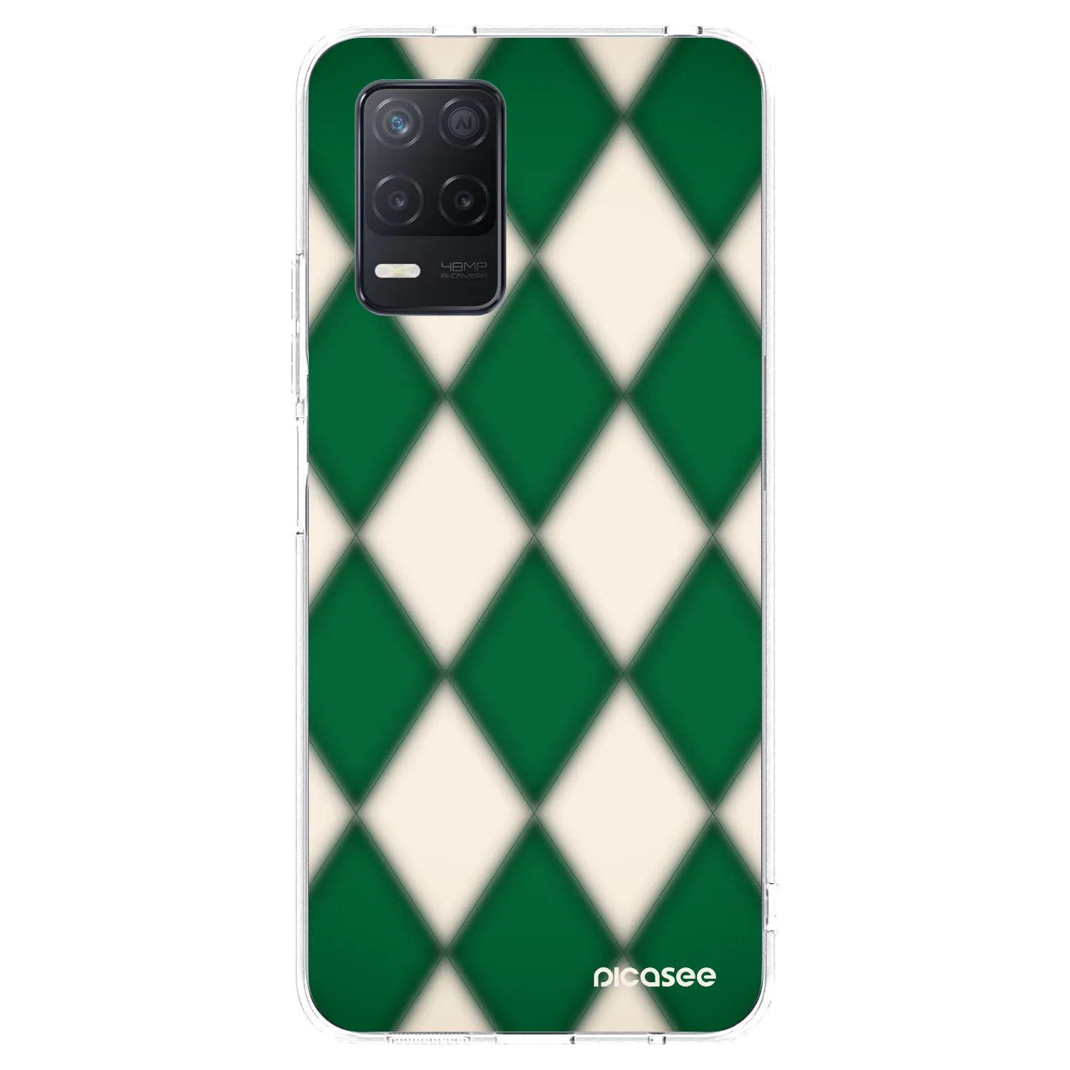 Picasee silikonowe przeźroczyste etui na Realme 8 5G - Emerald Diamond