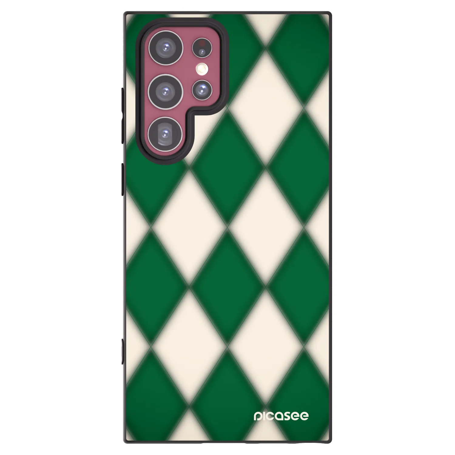Picasee silikonowe czarne etui na Samsung Galaxy S22 Ultra 5G - Emerald Diamond