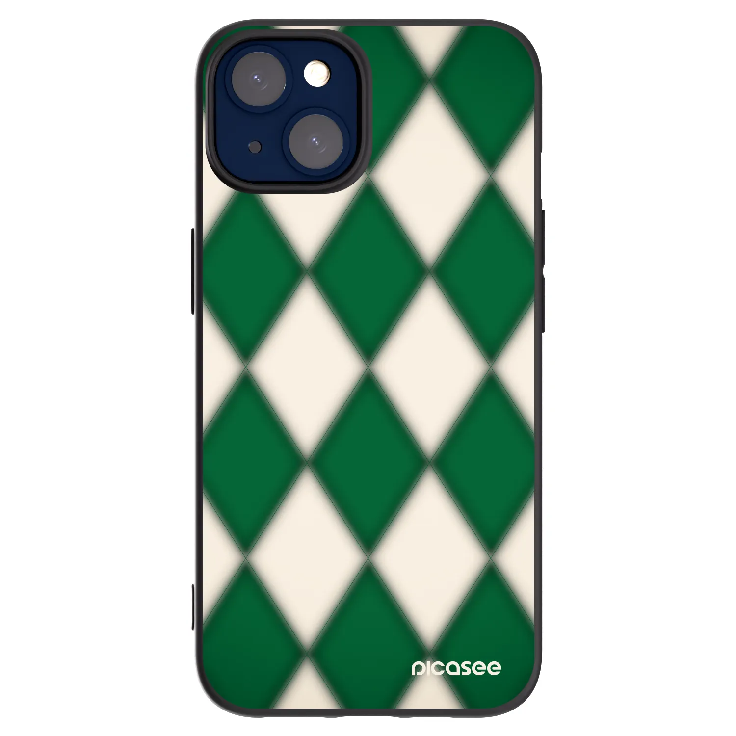 Picasee silikonowe czarne etui na Apple iPhone 14 - Emerald Diamond