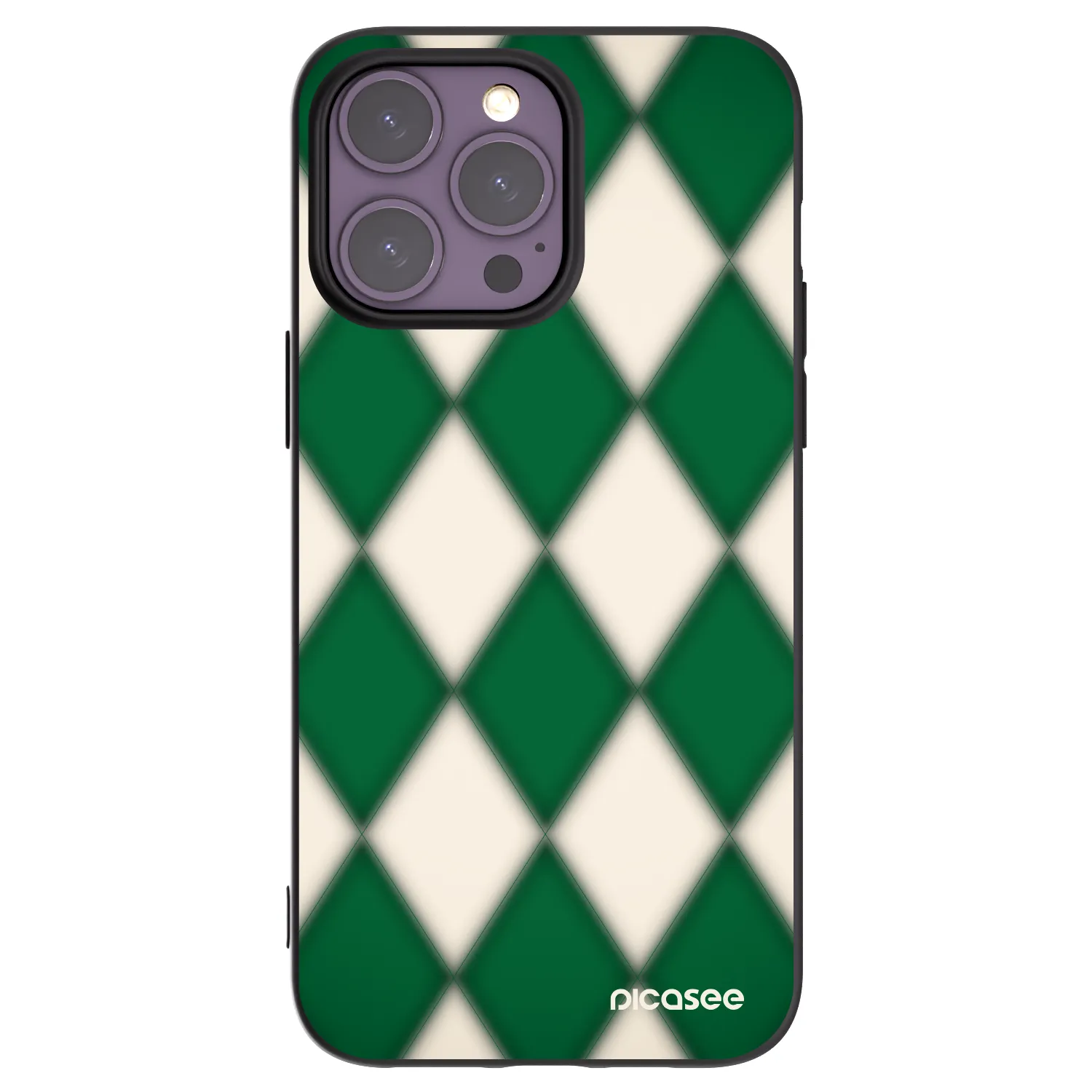 Picasee silikonowe czarne etui na Apple iPhone 14 Pro Max - Emerald Diamond