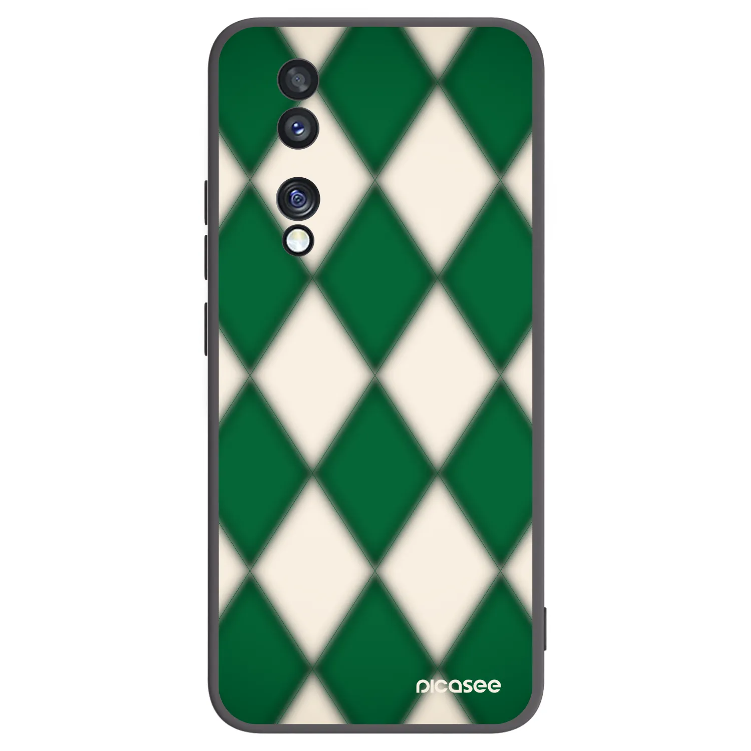 Picasee silikonowe czarne etui na Honor 70 - Emerald Diamond