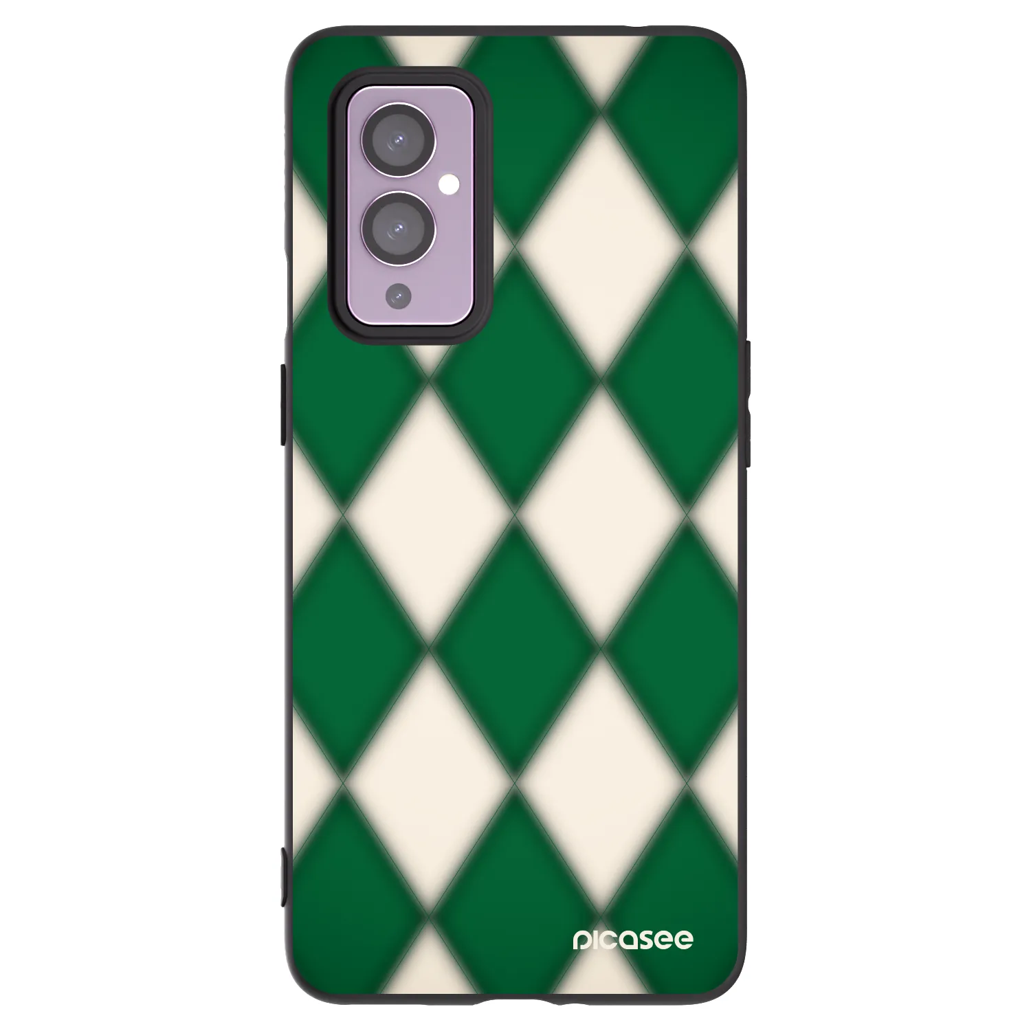 Picasee silikonowe czarne etui na OnePlus 9 - Emerald Diamond