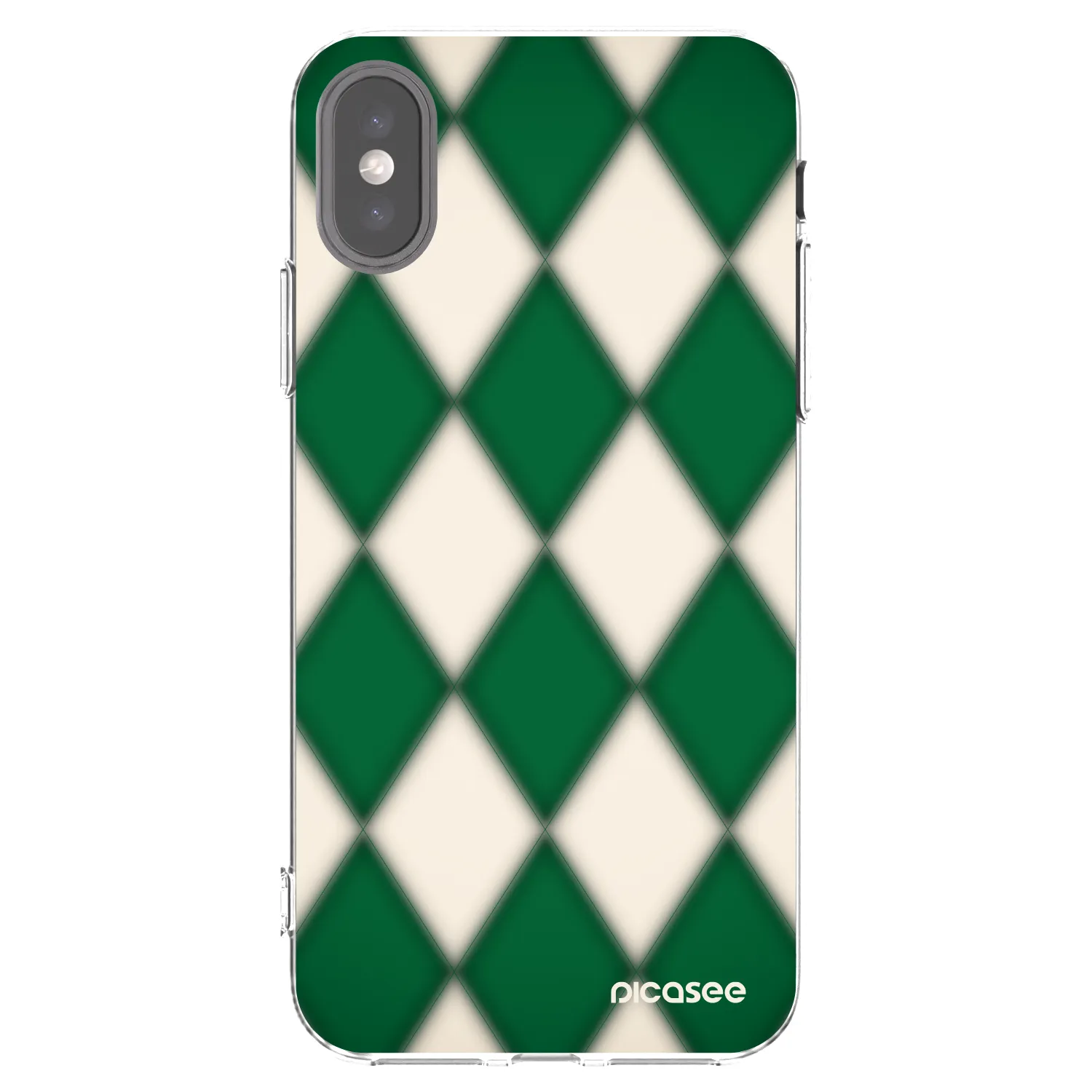 Picasee silikonowe przeźroczyste etui na Apple iPhone X/XS - Emerald Diamond