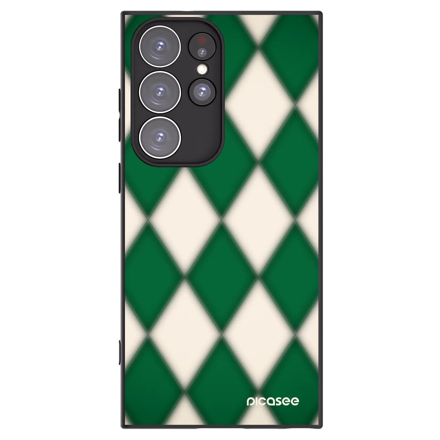 Picasee silikonowe czarne etui na Samsung Galaxy S23 Ultra 5G - Emerald Diamond