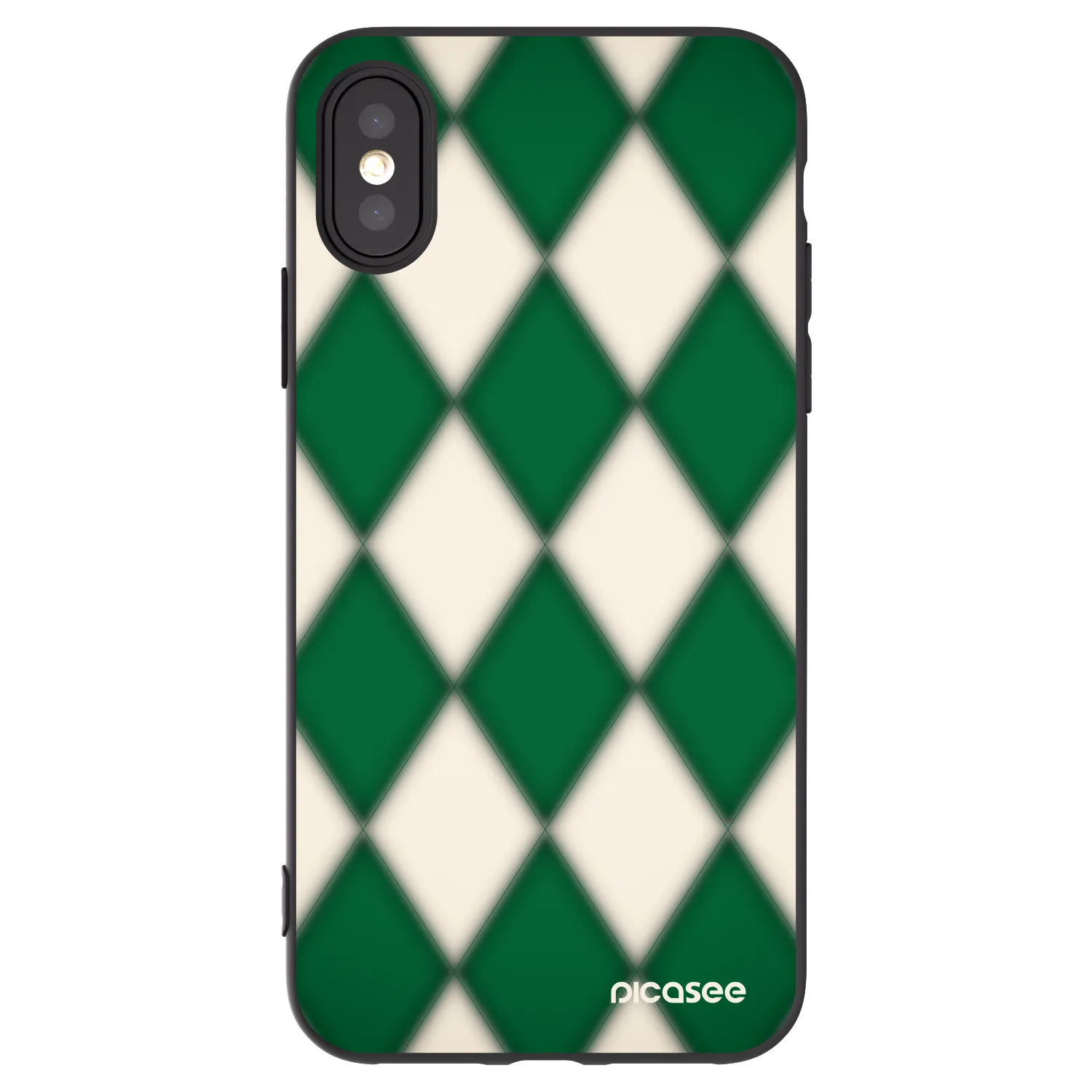 Picasee silikonowe czarne etui na Apple iPhone X/XS - Emerald Diamond