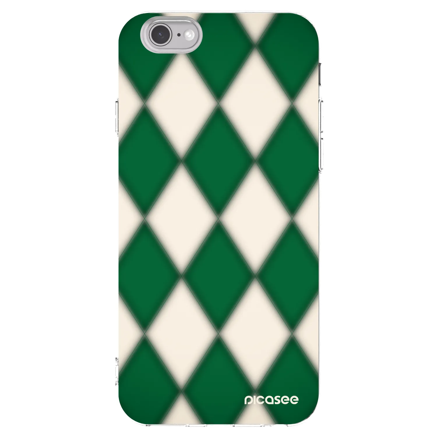 Picasee silikonowe przeźroczyste etui na Apple iPhone 6/6S - Emerald Diamond