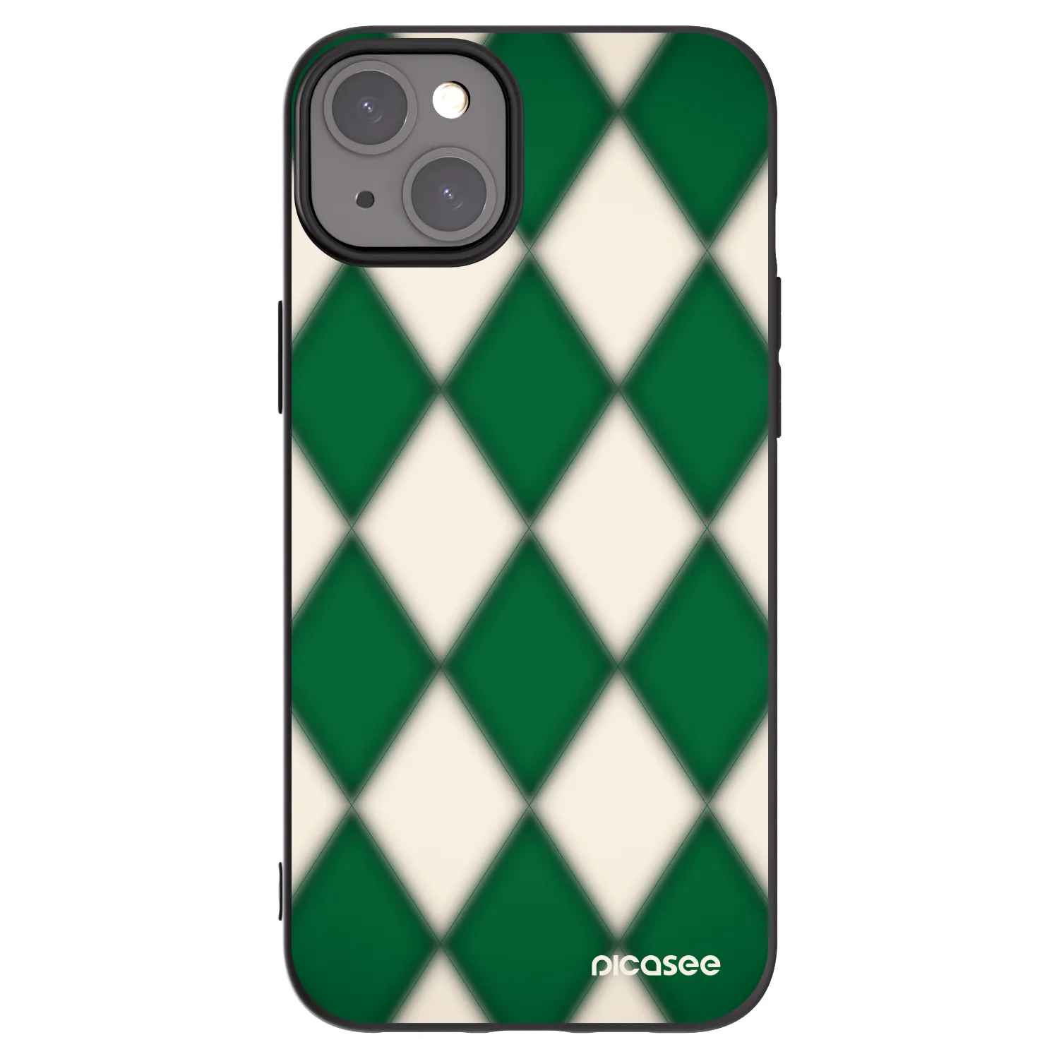 Picasee silikonowe czarne etui na Apple iPhone 15 Plus - Emerald Diamond