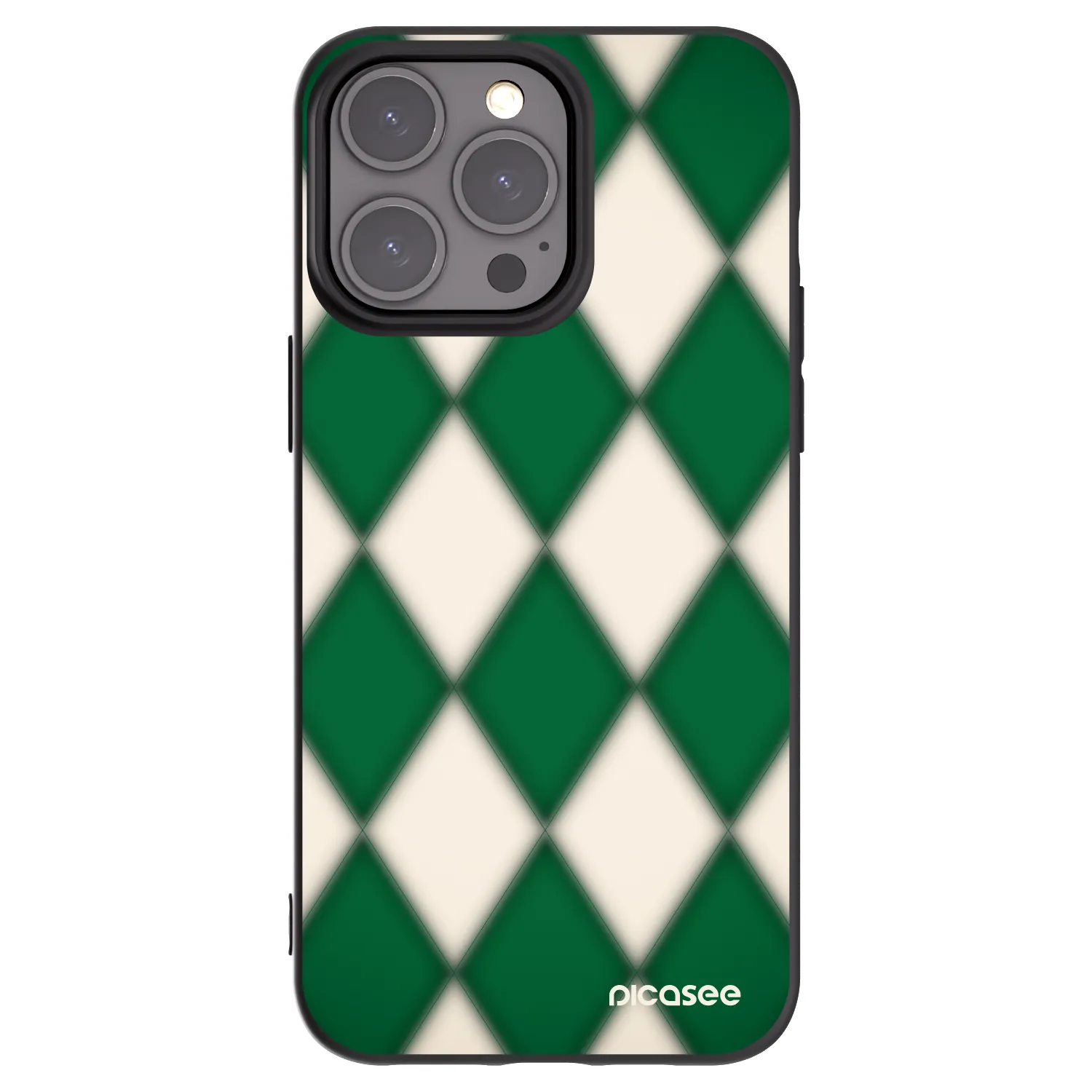 Picasee silikonowe czarne etui na Apple iPhone 15 Pro Max - Emerald Diamond