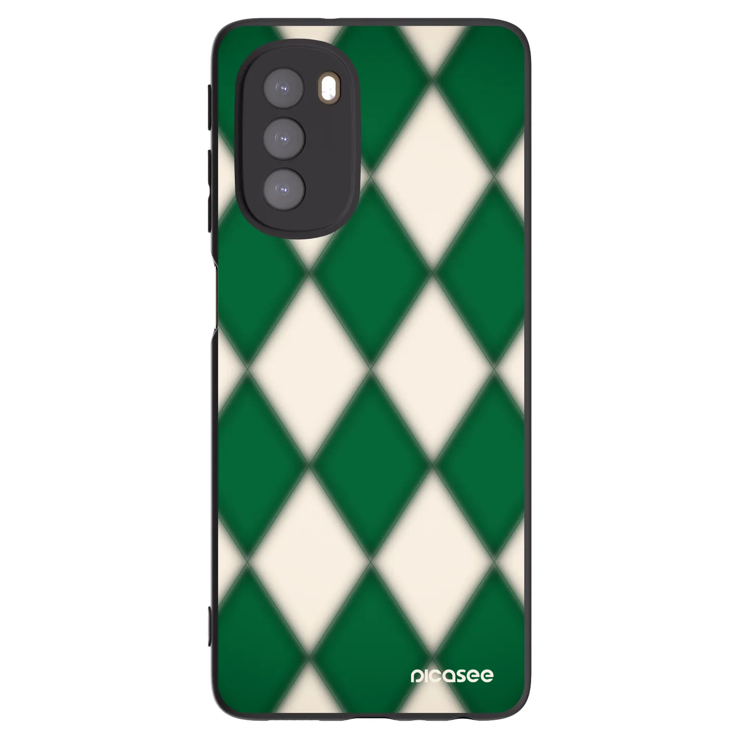 Picasee silikonowe czarne etui na Motorola Moto G51 - Emerald Diamond