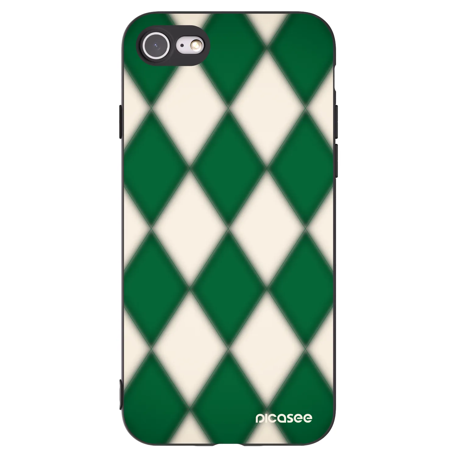 Picasee silikonowe czarne etui na Apple iPhone 7 - Emerald Diamond