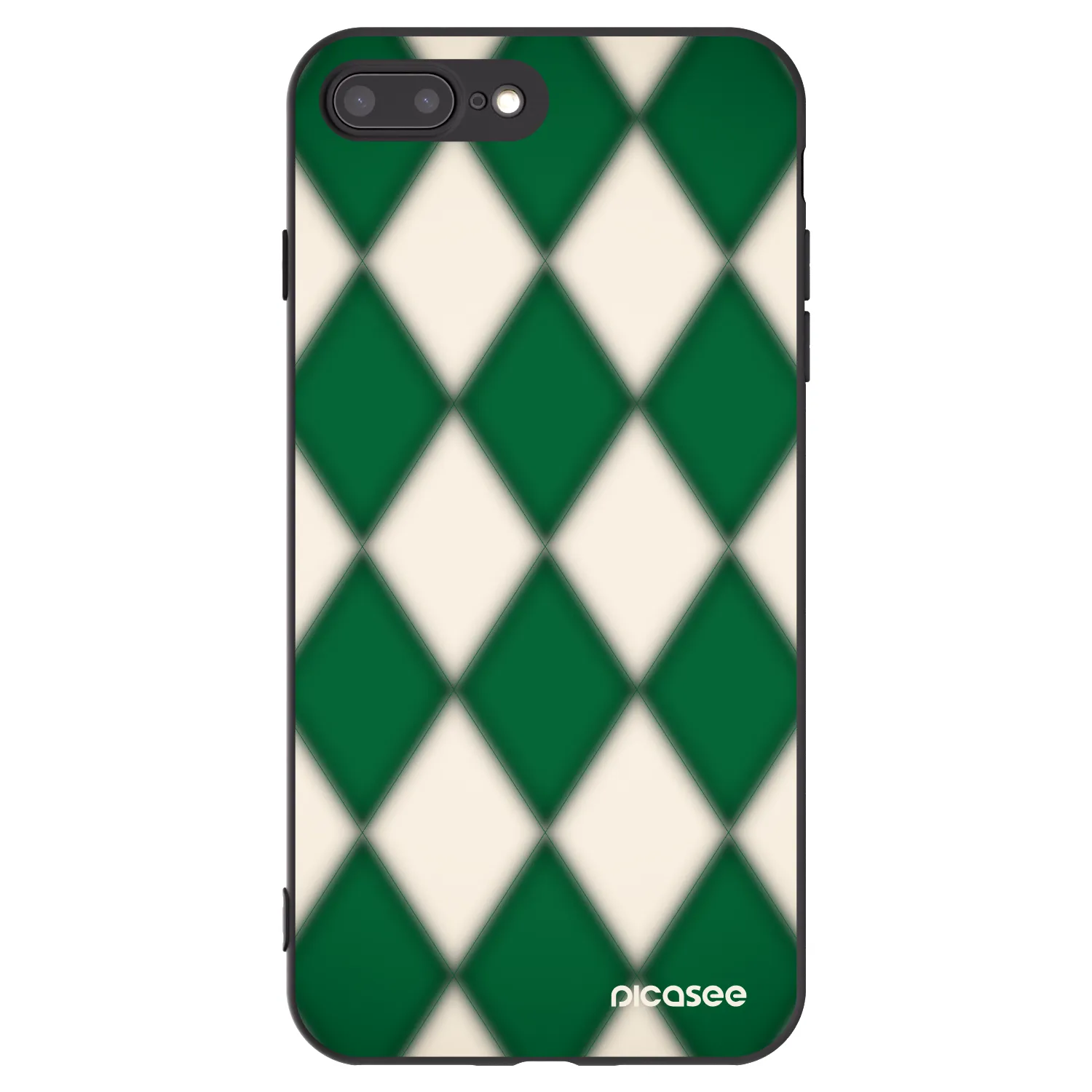 Picasee silikonowe czarne etui na Apple iPhone 8 Plus - Emerald Diamond