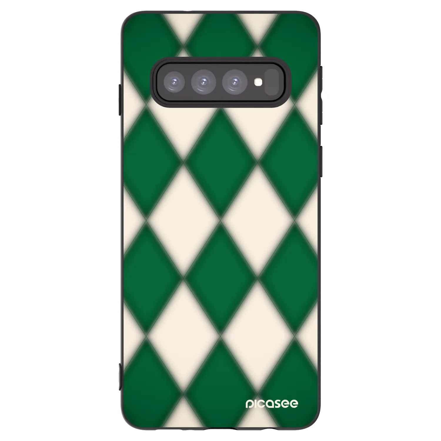 Picasee silikonowe czarne etui na Samsung Galaxy S10 G973 - Emerald Diamond
