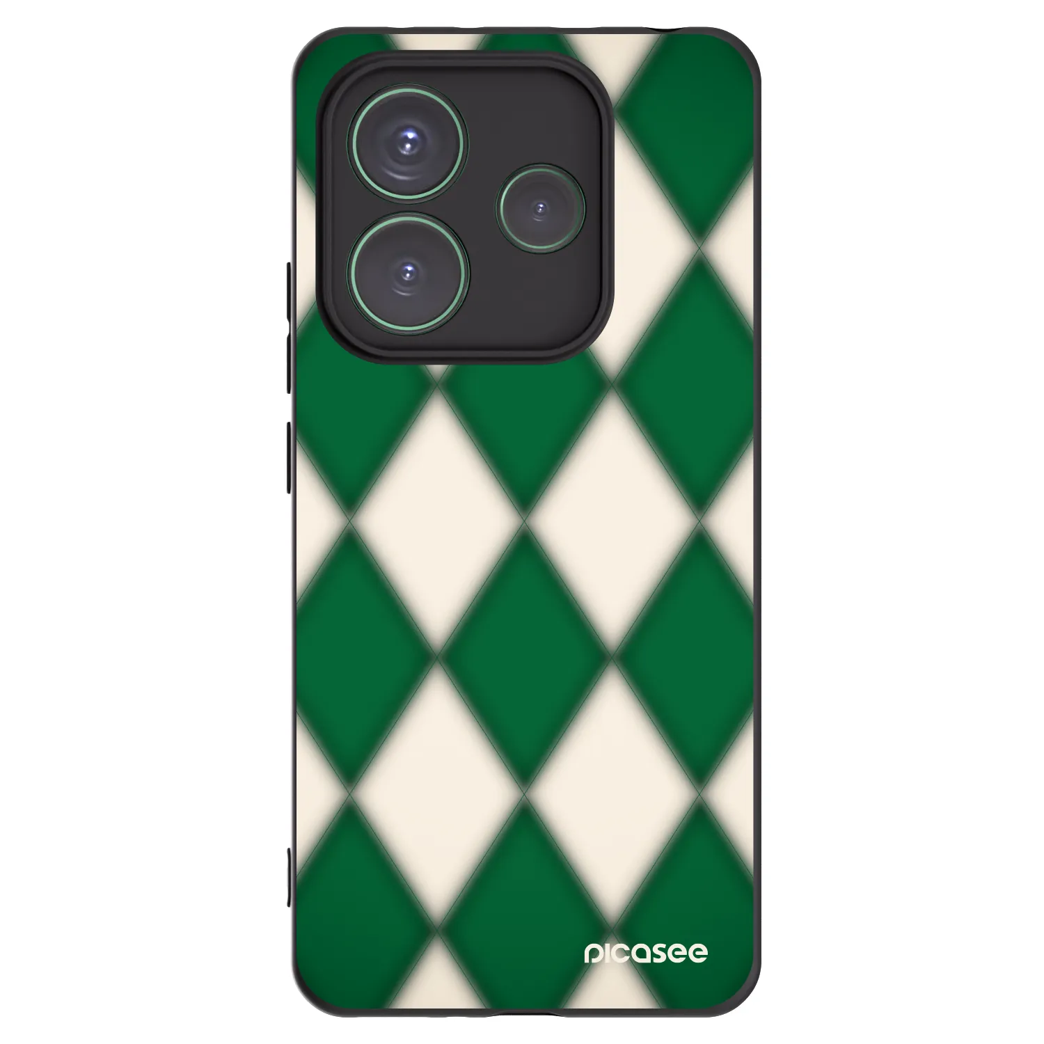 Picasee silikonowe czarne etui na Xiaomi Redmi Note 14 5G - Emerald Diamond