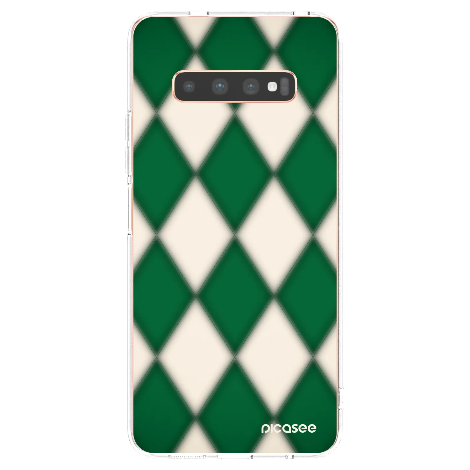 Picasee silikonowe przeźroczyste etui na Samsung Galaxy S10 Plus G975 - Emerald Diamond