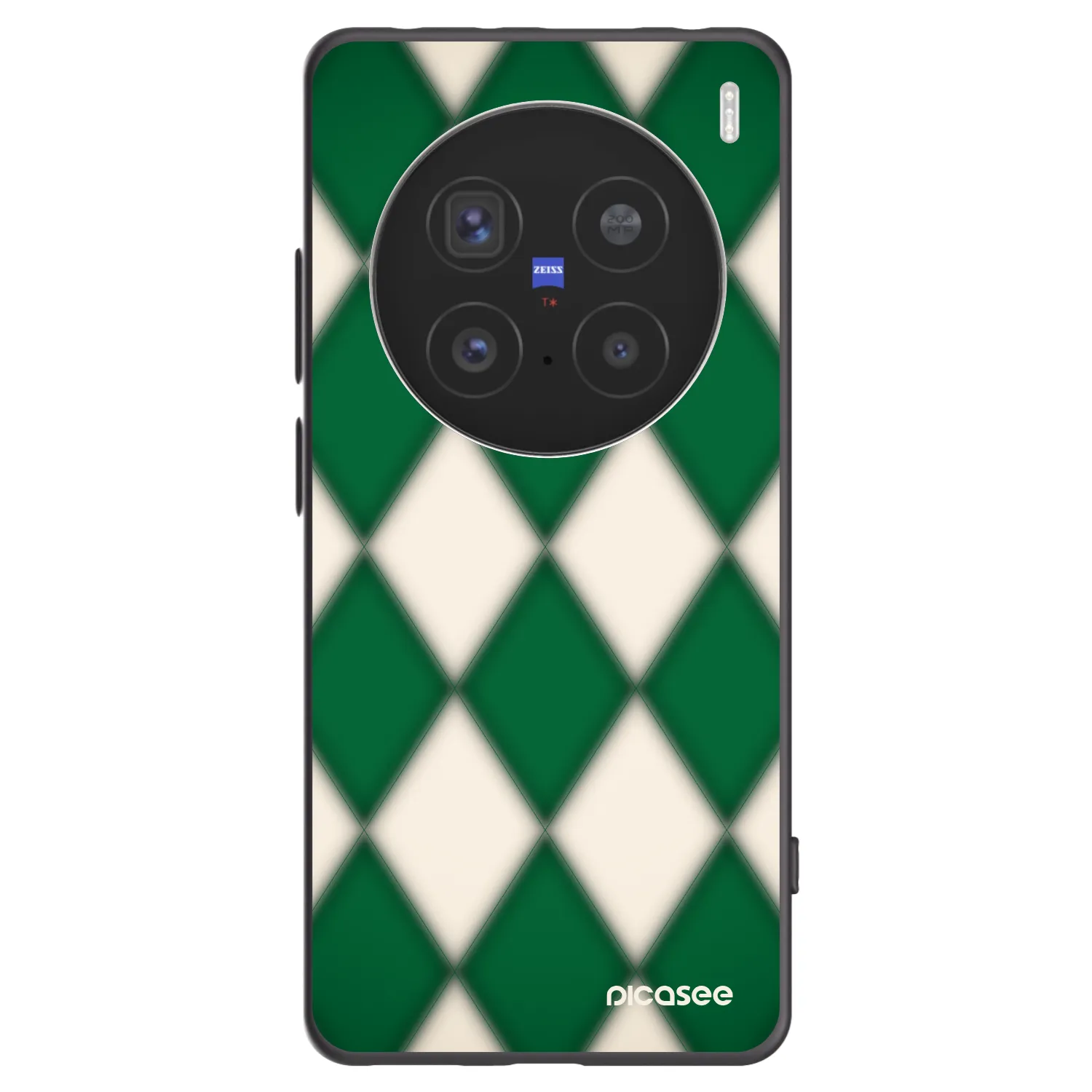 Picasee silikonowe czarne etui na Vivo X200 Pro - Emerald Diamond