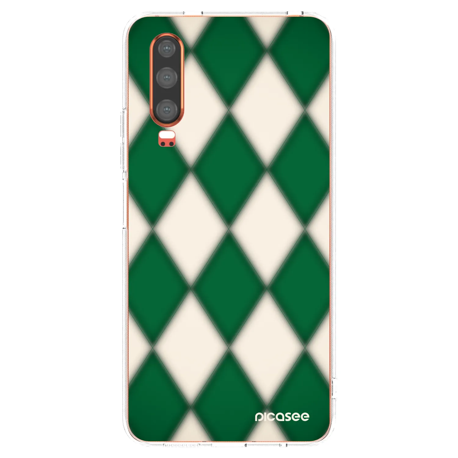 Picasee silikonowe przeźroczyste etui na Huawei P30 - Emerald Diamond