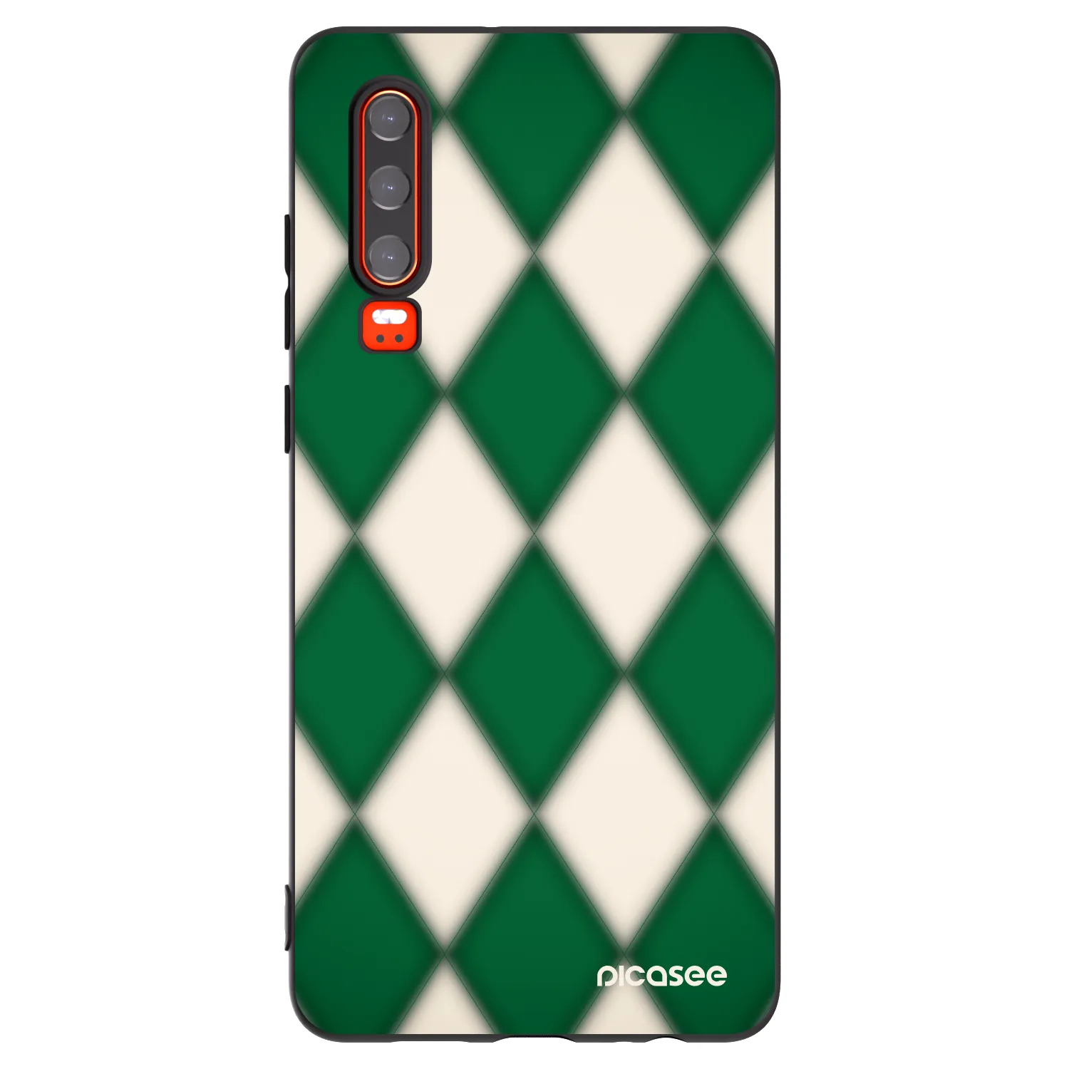 Picasee silikonowe czarne etui na Huawei P30 - Emerald Diamond