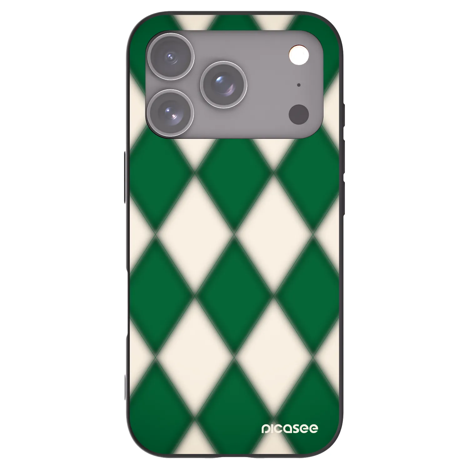 Picasee silikonowe czarne etui na Apple iPhone 17 Pro - Emerald Diamond