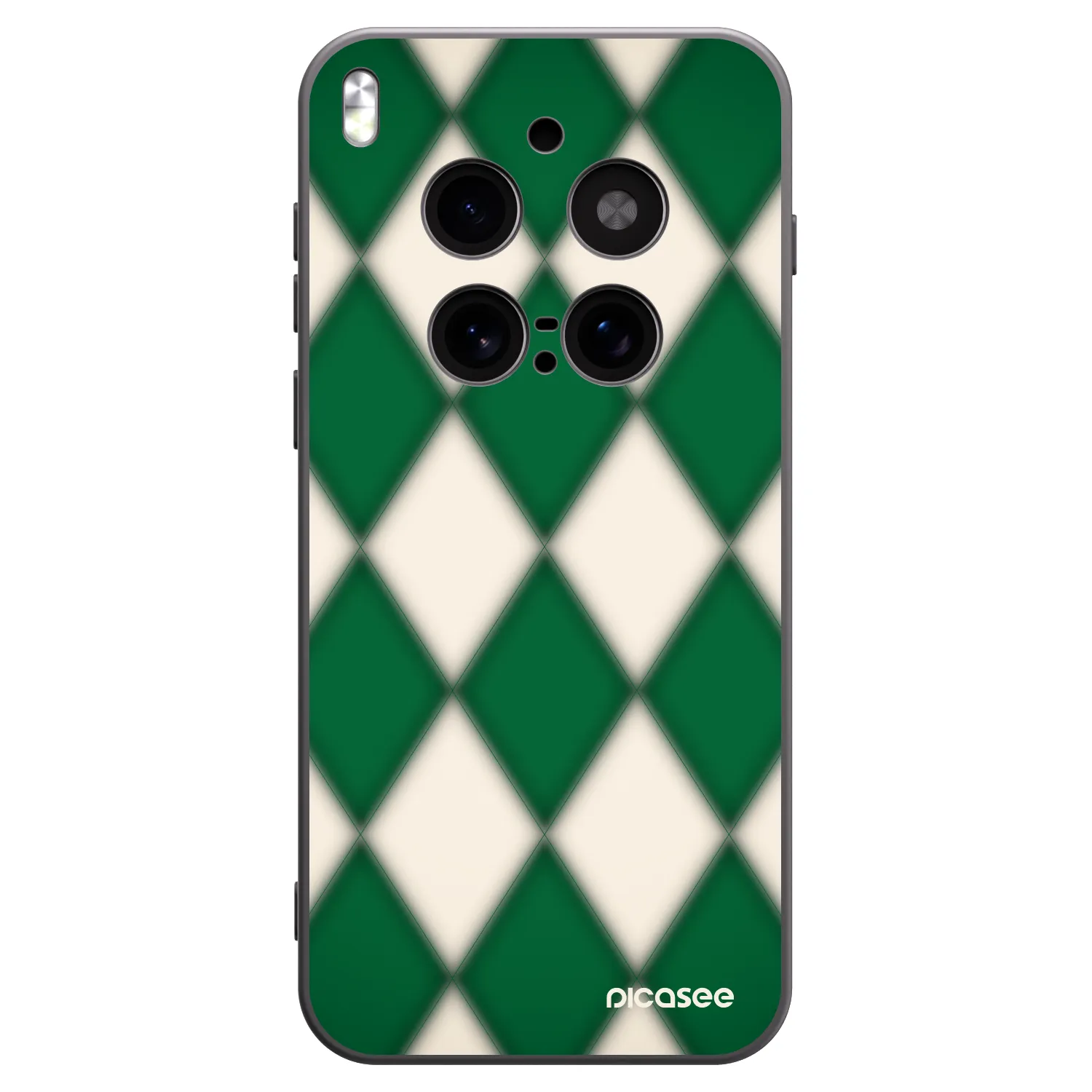 Picasee silikonowe czarne etui na Vivo X300 Pro - Emerald Diamond
