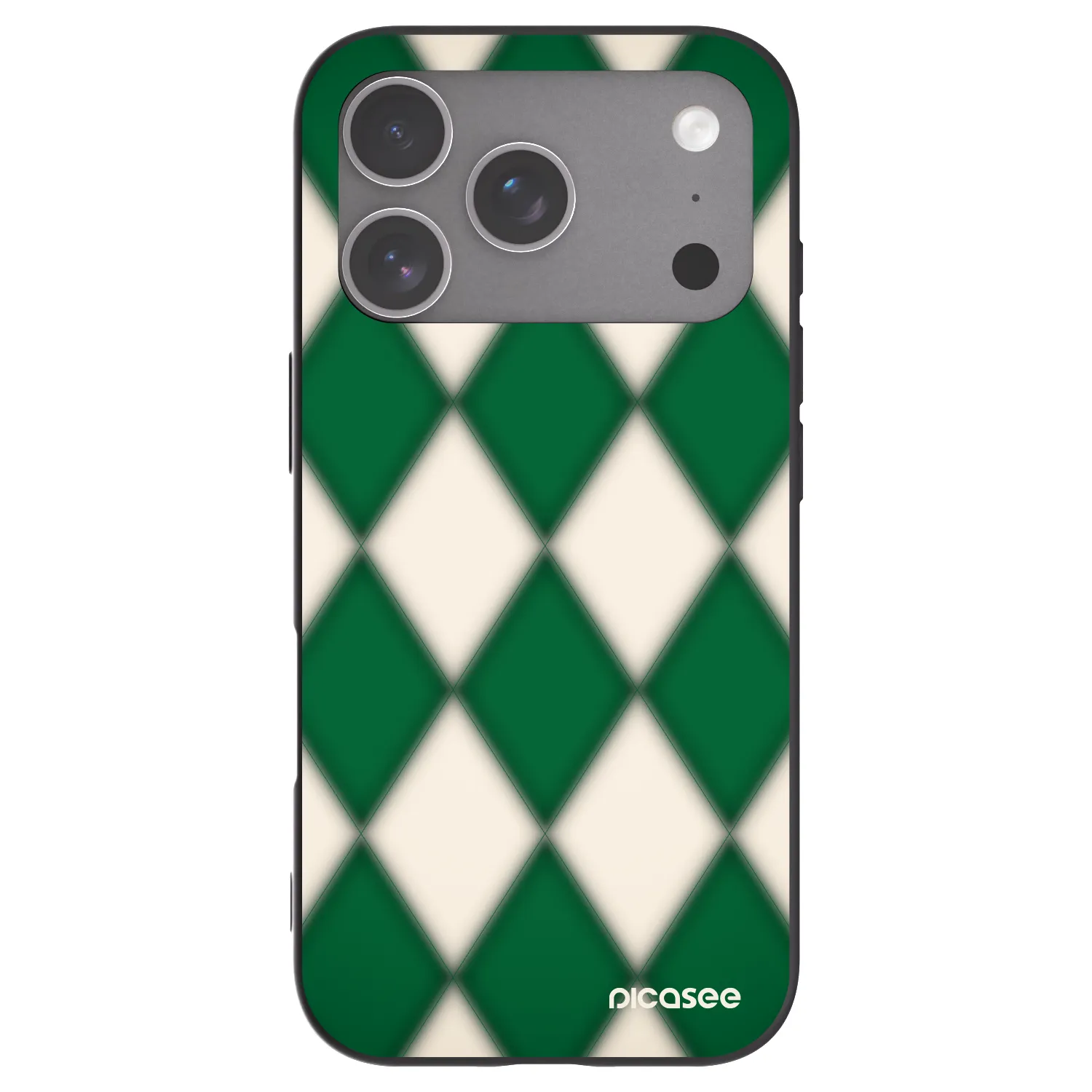 Picasee silikonowe czarne etui na Apple iPhone 18 Pro - Emerald Diamond