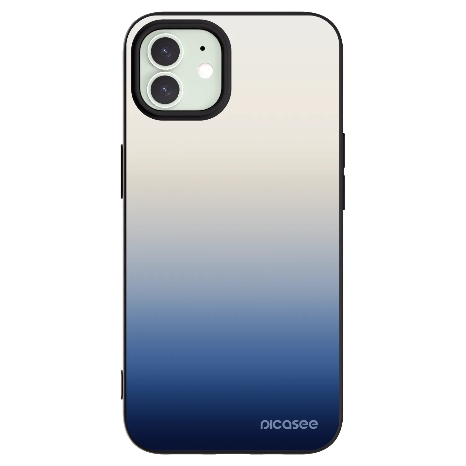 Picasee silikonowe czarne etui na Apple iPhone 12 - Gravity Fade