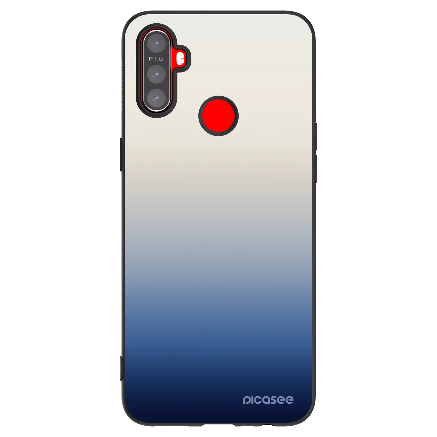 Picasee silikonowe czarne etui na Realme C3 - Gravity Fade