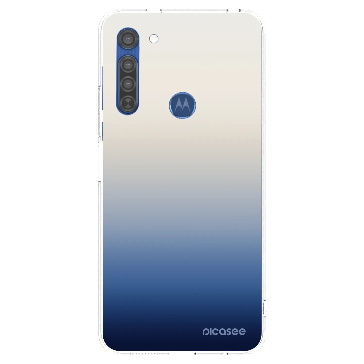Picasee silikonowe przeźroczyste etui na Motorola Moto G8 - Gravity Fade