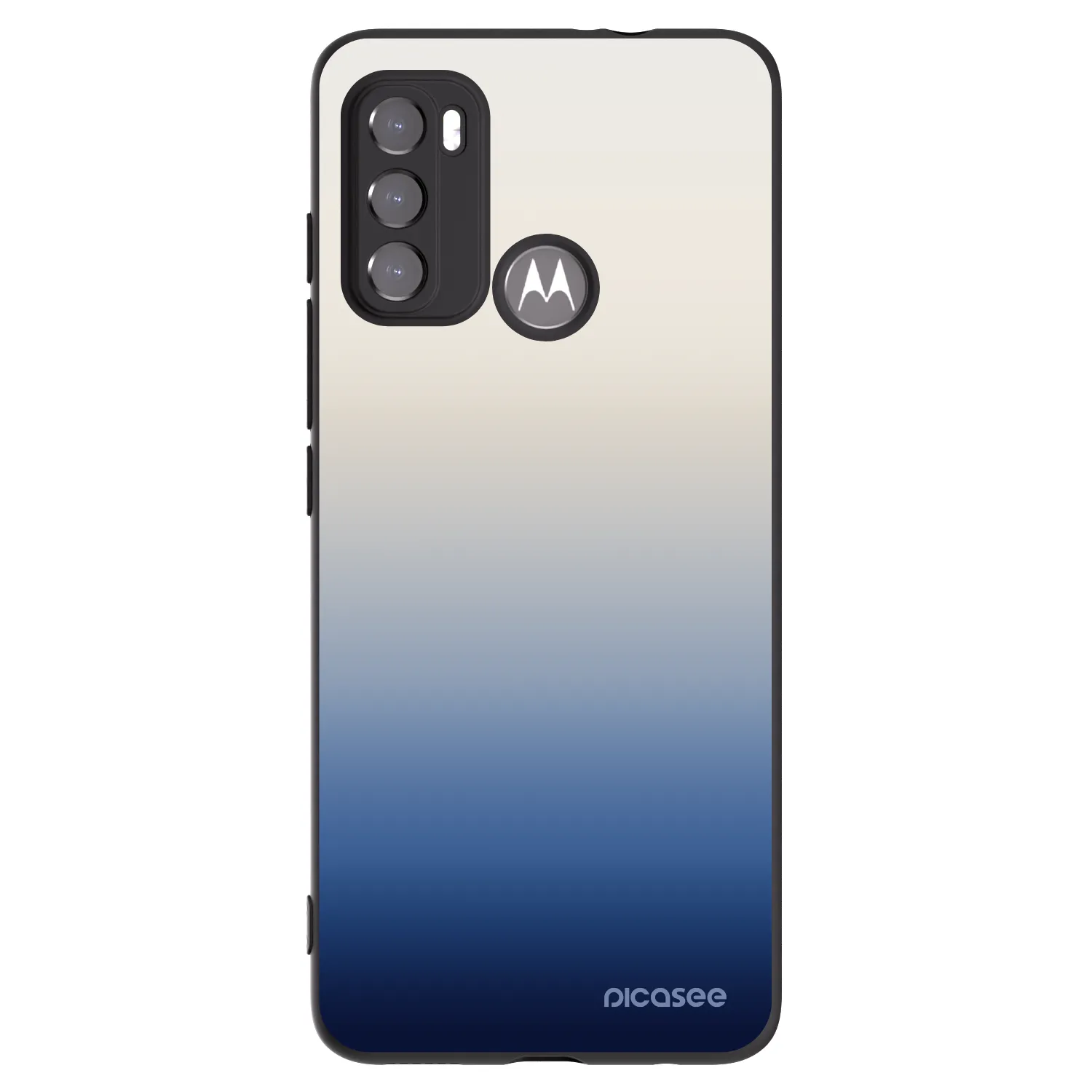 Picasee silikonowe czarne etui na Motorola Moto G60 - Gravity Fade