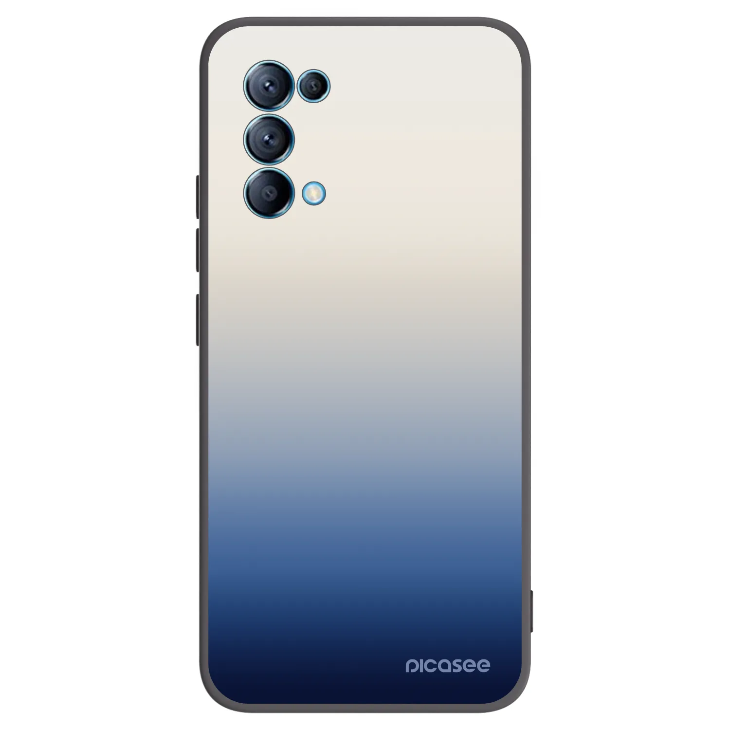 Picasee silikonowe czarne etui na OPPO A16s - Gravity Fade