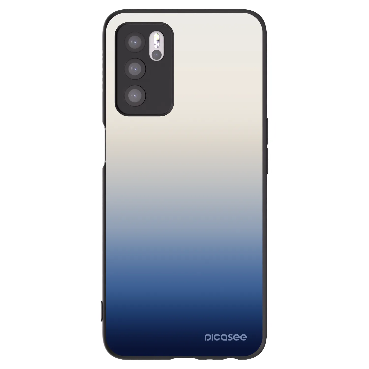 Picasee silikonowe czarne etui na OPPO A16 - Gravity Fade