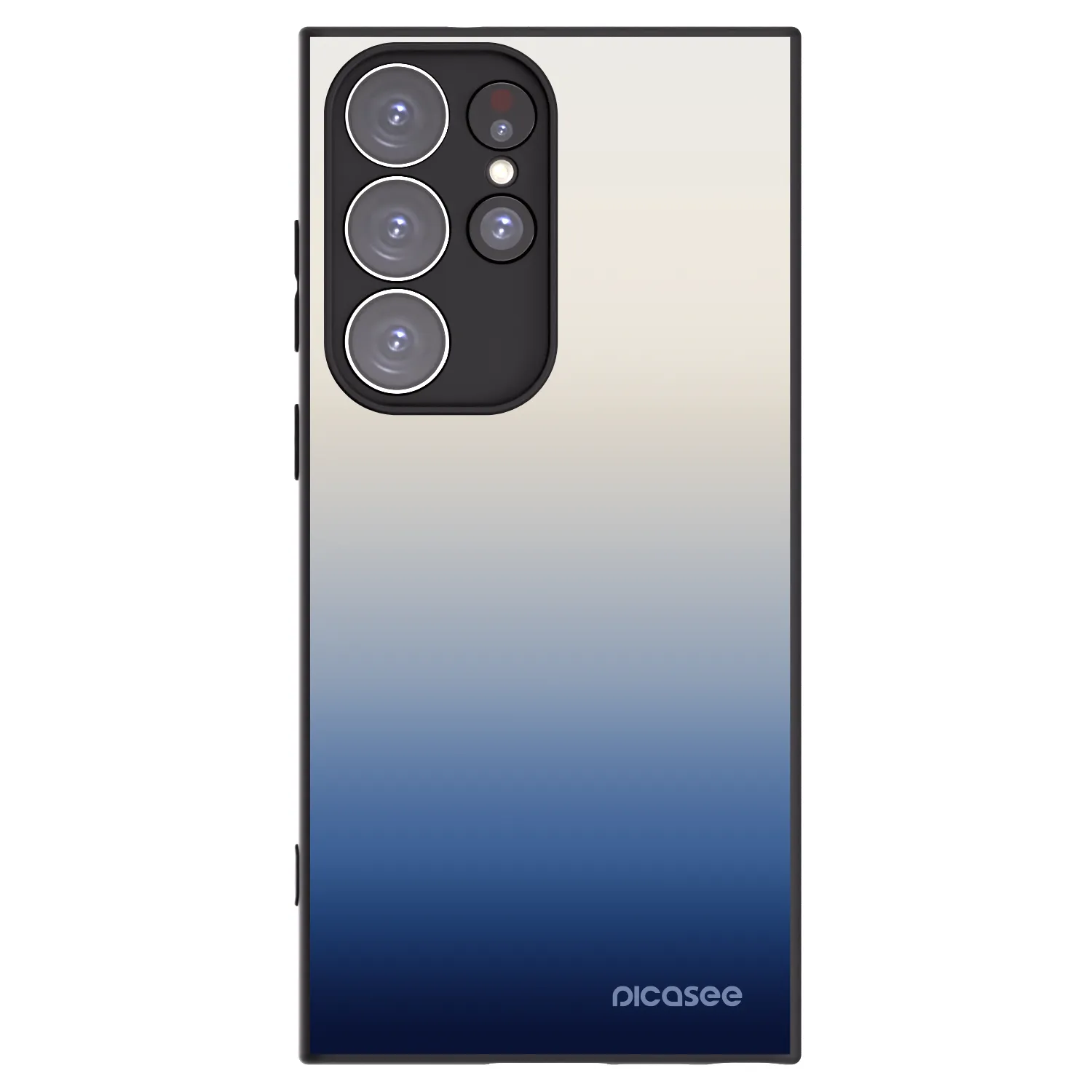 Picasee silikonowe czarne etui na Samsung Galaxy S23 Ultra 5G - Gravity Fade