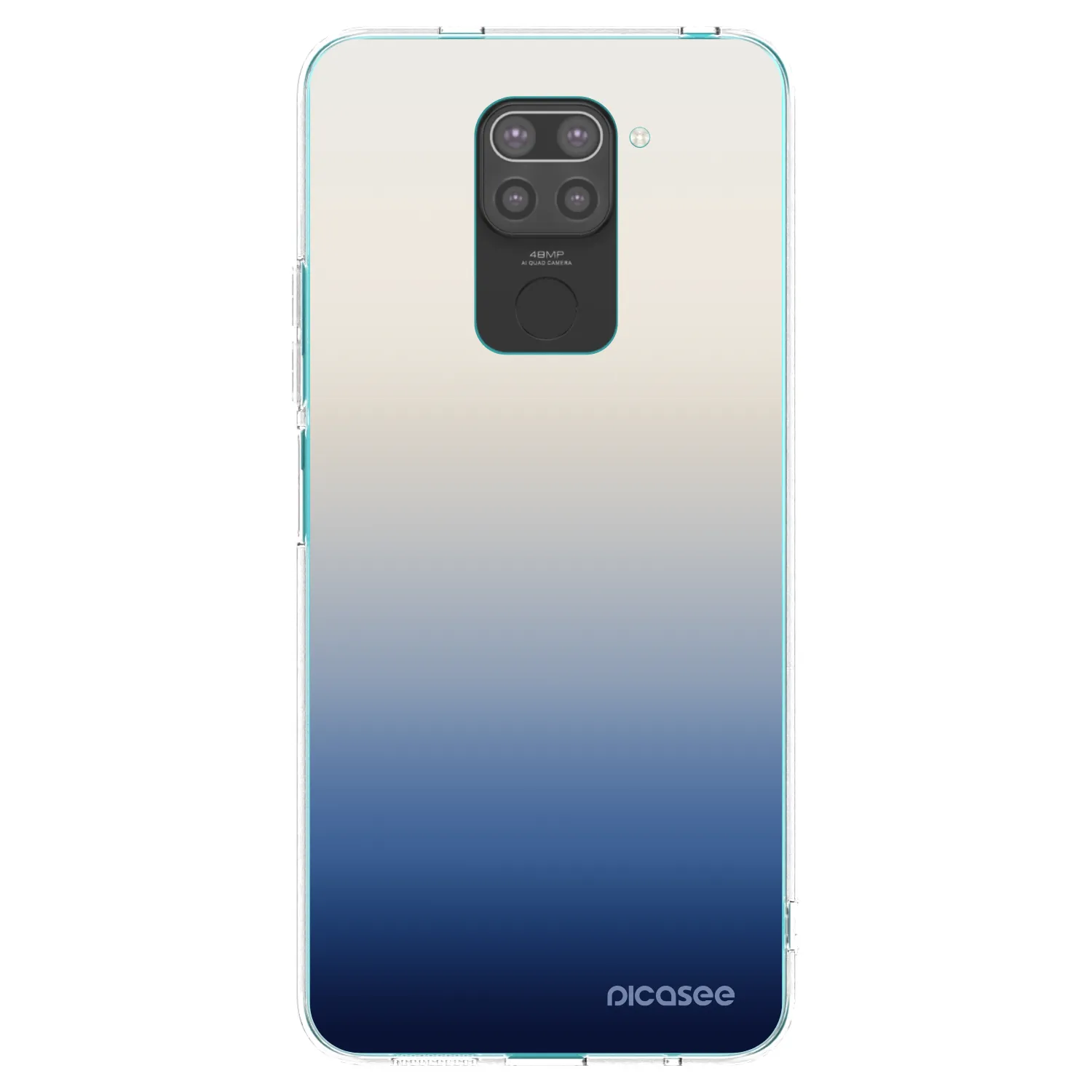 Picasee silikonowe czarne etui na Xiaomi Redmi Note 9 - Gravity Fade