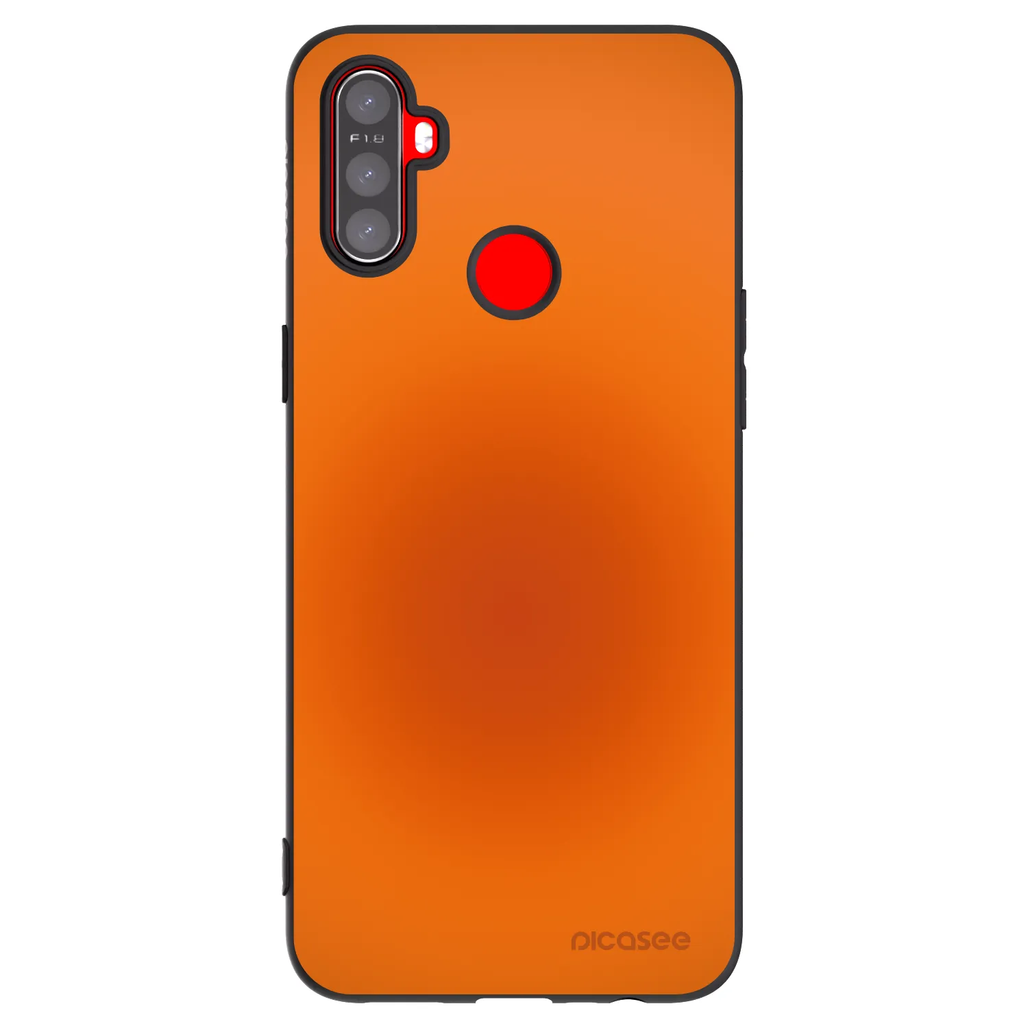 Picasee silikonowe czarne etui na Realme C3 - Heat Core