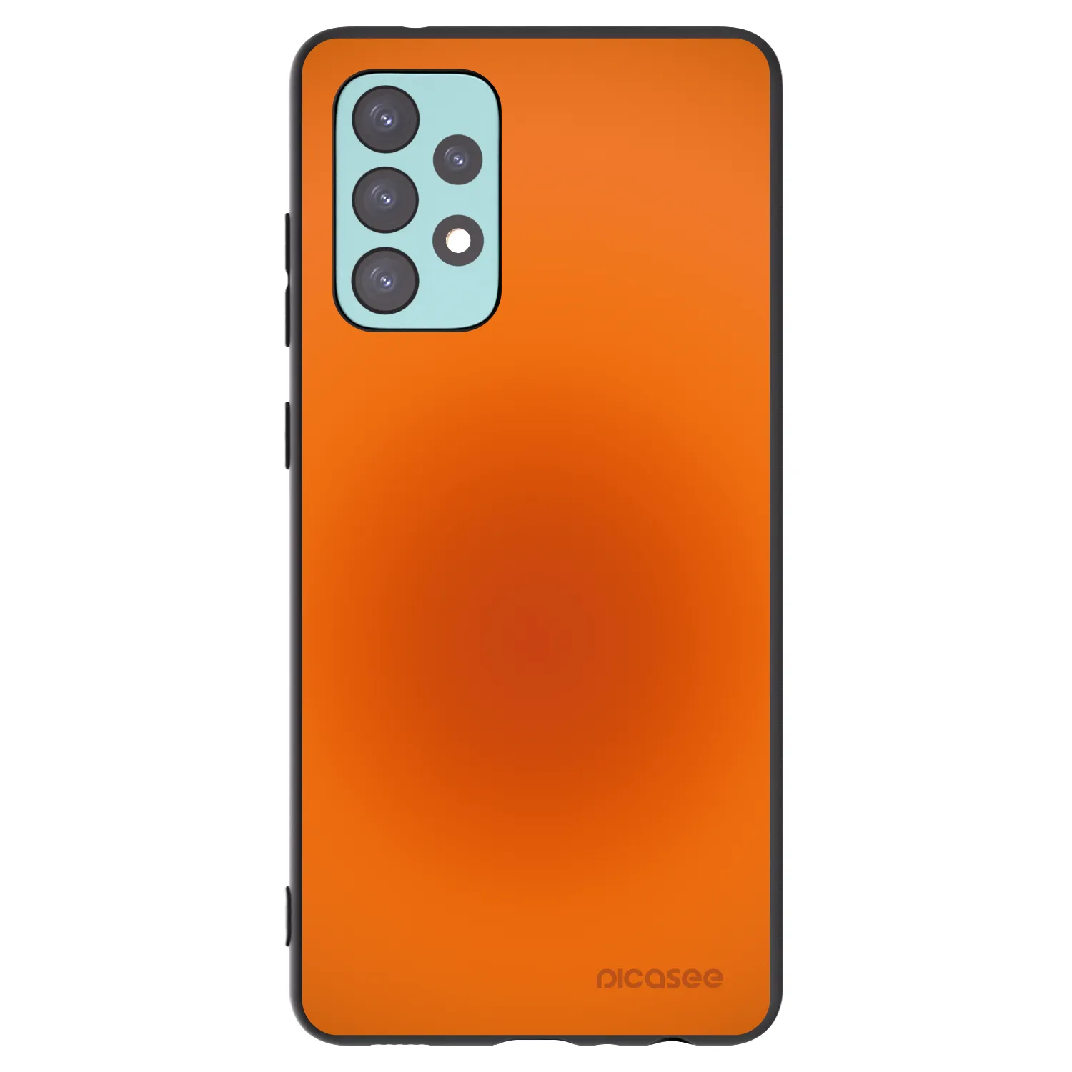 Picasee silikonowe czarne etui na Samsung Galaxy A72 A725F - Heat Core