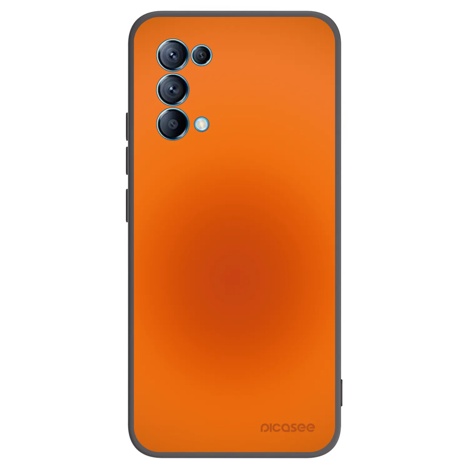 Picasee silikonowe czarne etui na OPPO A16s - Heat Core