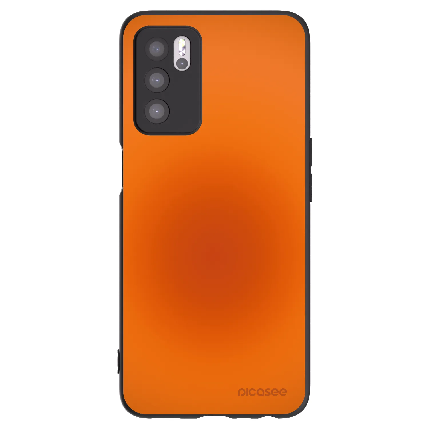 Picasee silikonowe czarne etui na OPPO A16s - Heat Core