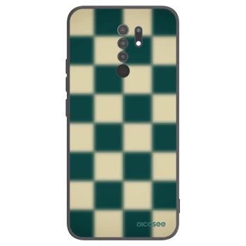 Picasee silikonowe czarne etui na Xiaomi Redmi 9 - Shadow Chess