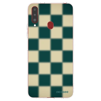 Picasee silikonowe przeźroczyste etui na Samsung Galaxy A20s - Shadow Chess