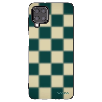 Picasee silikonowe czarne etui na Samsung Galaxy A12 A125F - Shadow Chess