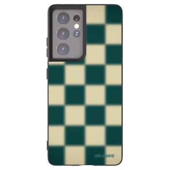 Picasee silikonowe czarne etui na Samsung Galaxy S21 Ultra 5G G998B - Shadow Chess
