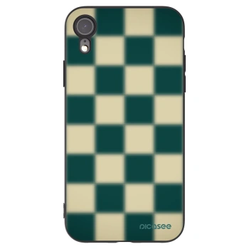 Picasee silikonowe czarne etui na Apple iPhone XR - Shadow Chess